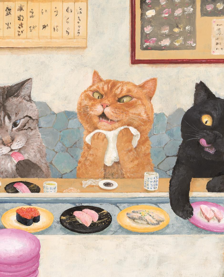 絵画。原画手描【週末、猫ちゃんたちのコーヒーとパンのパーティー】 DSC07548-scaled.jpg?fit=900,